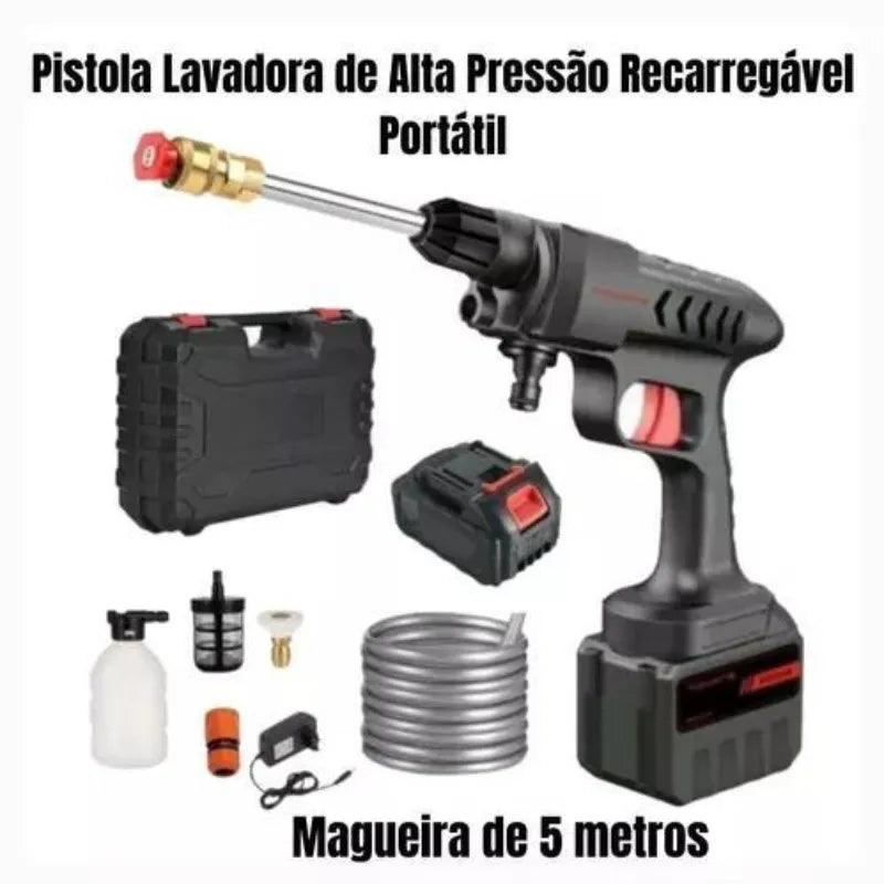 Lavadora De Alta Pressão Portátil Recarregável 12V - MAXVAP®