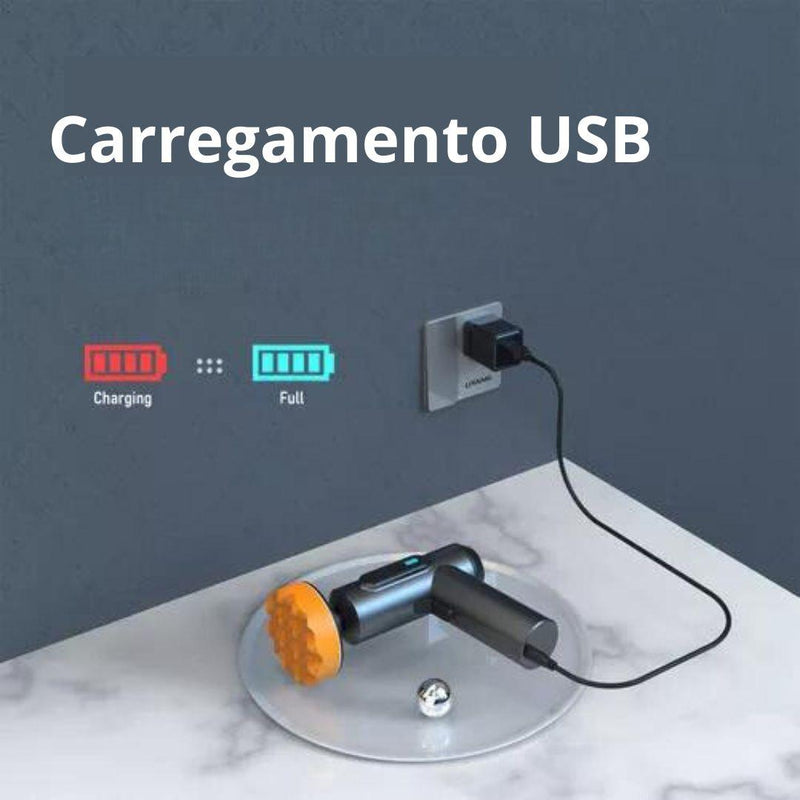 Máquina de Polimento Sem Fio Para Carro Carregamento USB Compacta - SUPER WAX®